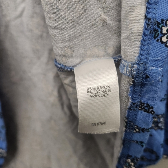 J.jill wherever collection women's blouse top size 2X long sleeve blue f… - Picture 5 of 7